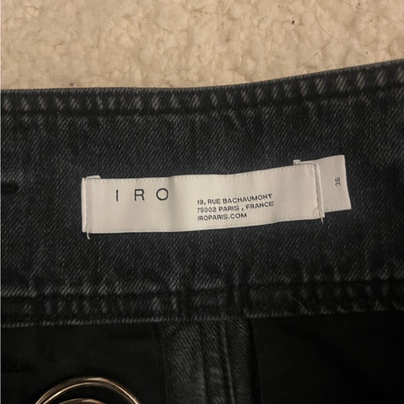 IRO Black High-Waisted Jeans with Belt UK 36 Worn once - Picture 2 of 5